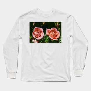 Peach patio roses Long Sleeve T-Shirt